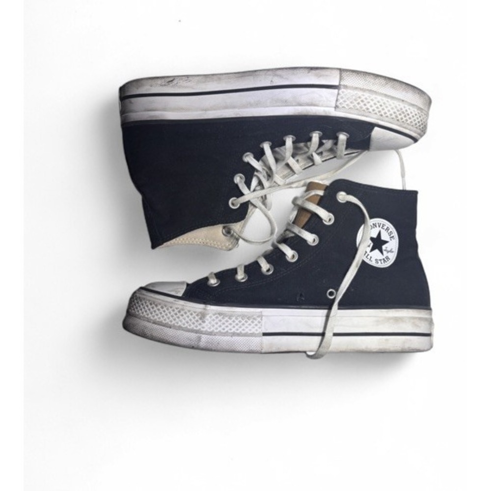 Converse Chuck Taylor All Star Lift Black High Top Platform Sneakers Womens Sz 9